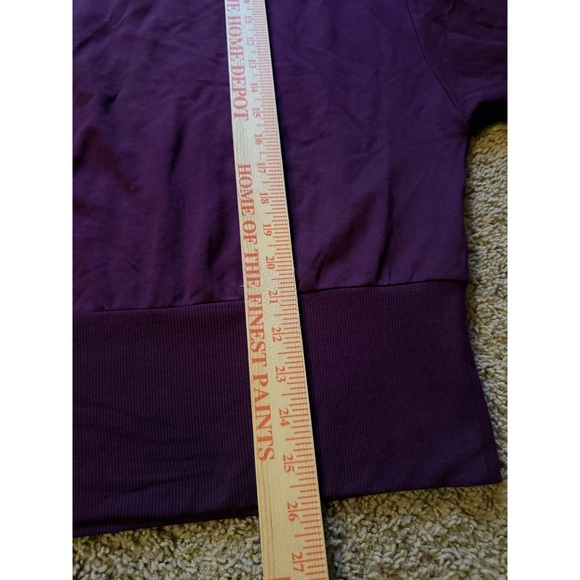 Express Womens Pullover Sweatshirt Top Long Sleeve Purple Comfort XL - Picture 4 of 7
